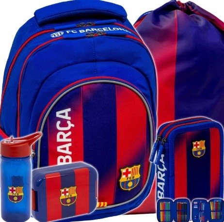 Zestaw Plecak Szkolny Fc Barcelona Barca Piórnik Z Wyposażeniem Klas 13 5W1