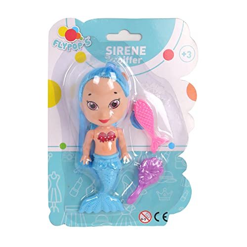 FLYPOP'S - Mini Syrena - Zabawka dla dzieci - 018560LIN - Losowy kolor - Plastik - Lalka - Lalka - Manekin - Świat Morski - 14 cm x 5 cm - Od 3 lat