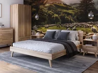 Łóżka - Łóżko drewniane bukowe 140x200 Beskid 03 buk naturalny - miniaturka - grafika 1