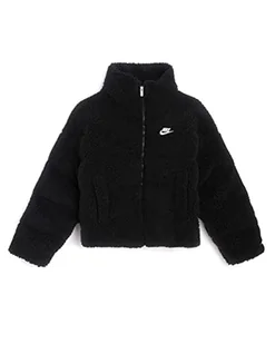 NIKE Damska kurtka City Sherpa, czarna/biała, L - Kurtki damskie - miniaturka - grafika 1