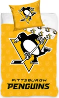 Pościel - Pościel hokejowa NHL Pittsburgh Penguins Tarcze Rozmiar: 135x200 + 80x80 cm - miniaturka - grafika 1