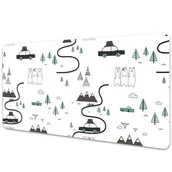 Podkładki na biurko - Mata ochronna z nadrukiem Motyw podróży 90x45 cm - miniaturka - grafika 1