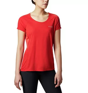 Koszulki i topy damskie - Columbia Columbia Sportswear Titan Ultra II Short Sleeve T-Shirt damski, czerwony Spark, XS 1842481-696-X-Small - grafika 1