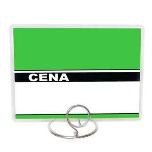 Cenówki Laminowane Zielone 80X111 - Napis Cena 50 Szt. - Cenówki - miniaturka - grafika 1