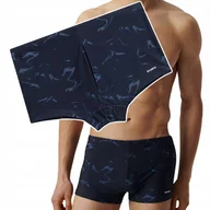 Kąpielówki męskie - ATLANTIC Dopasowane Kąpielówki Męskie Krótkie Szorty Bokserki na BASEN XXL - miniaturka - grafika 1