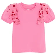 Koszulki dla dziewczynek - Cool Club, T-shirt dziewczęcy, różowy - miniaturka - grafika 1