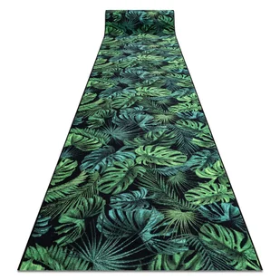 CHODNIK podgumowany MONSTERA Liście guma zielony 67 cm, 67x620 cm - Dywany - miniaturka - grafika 1