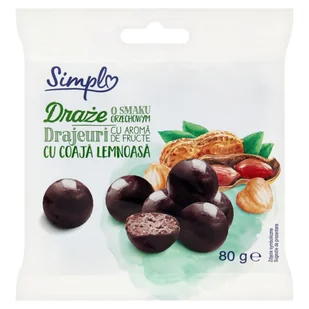 Simpl Draże o smaku orzechowym 80 g - Inne słodycze - miniaturka - grafika 1