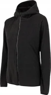Bluzy damskie - Damska bluza polarowa polar 4F z kapturem FLEF291 20S czarny L - miniaturka - grafika 1