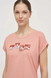 Koszulki sportowe damskie - Mammut t-shirt sportowy Mountain kolor różowy - grafika 1