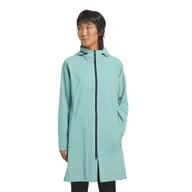 Płaszcze damskie - Damski płaszcz przeciwdeszczowy Jack Wolfskin WELLSEE COAT W soft jade - XS - miniaturka - grafika 1