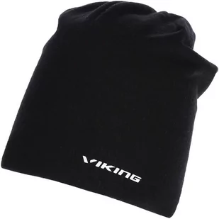 Czapka z wełny merino Viking Mundo 09 Czarna - Czapki damskie - miniaturka - grafika 1