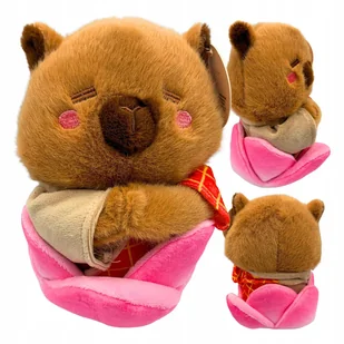 Maskotka Pluszak Kapibara Kostium Kwiat Lotosu Przytulanka Pluszowa 25 cm - Maskotki i pluszaki - miniaturka - grafika 1