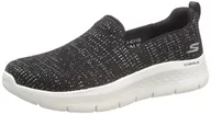 Kapcie damskie - Skechers Damskie kapcie GO Walk Flex, czarne tekstylne/białe wykończenie, 41 EU, Czarna tekstylna biała wykończenie, 40.5 EU - miniaturka - grafika 1