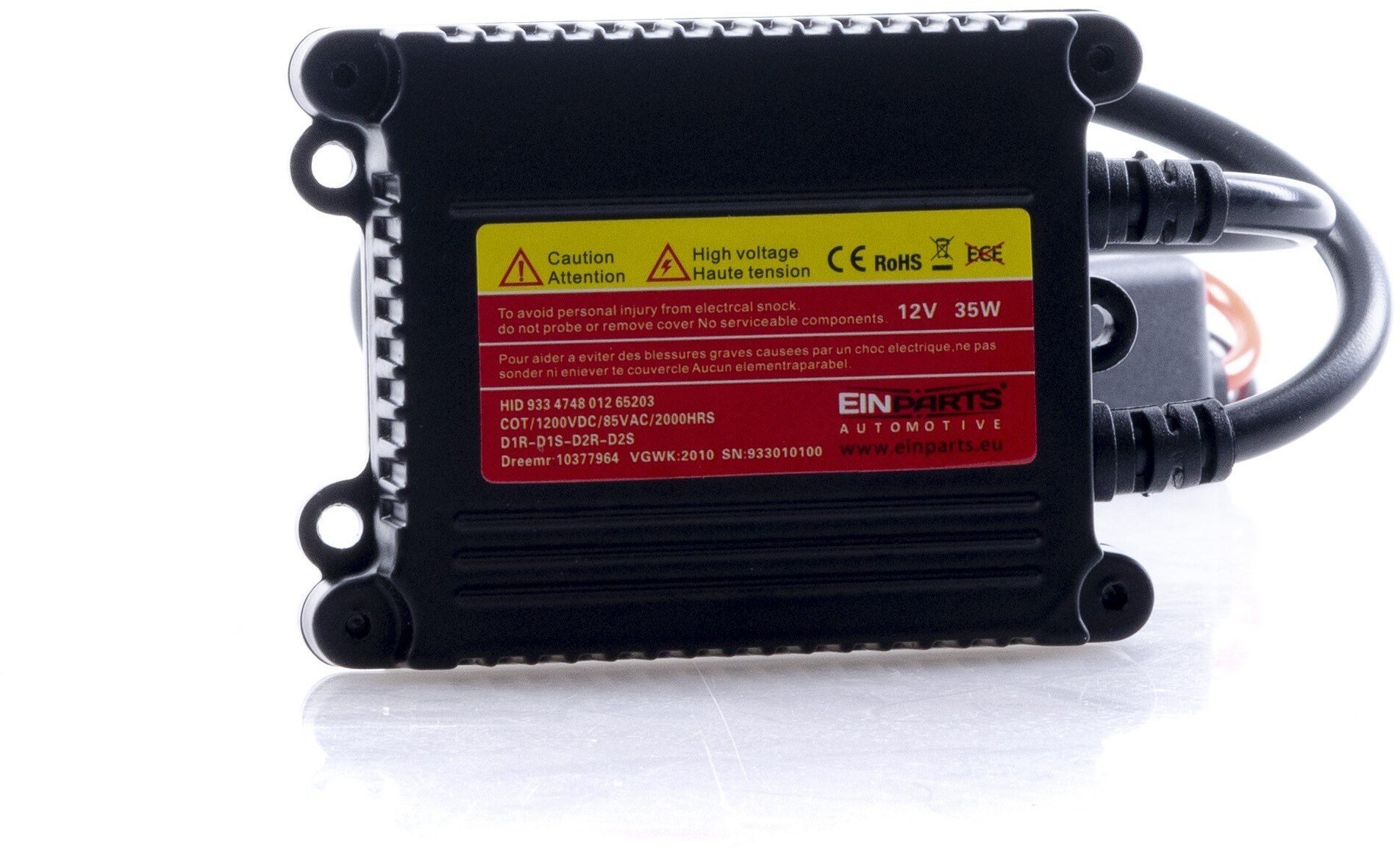 Przetwornica Einparts Automotive EINPARTS PRZETWORNICA HID SLIM 35W DO ZESTAWÓW EPBA08 EFEKTYWNA KONWERSJA