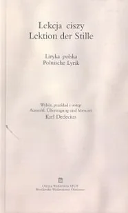 Lekcja ciszy. Lektion Der Stille - Poezja - miniaturka - grafika 1
