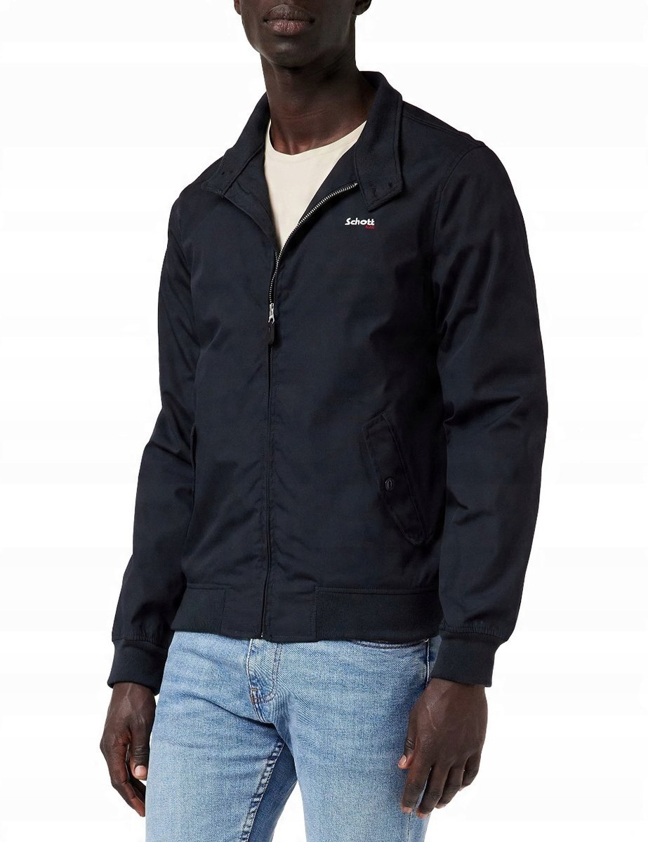 Schott Kurtka Męska Niebieska na Zamek L Jxa