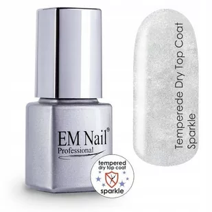 Em nail professional Tempered Dry Top Coat hartowany Sparkle - Żele do paznokci - miniaturka - grafika 1