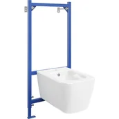 Stelaże i zestawy podtynkowe do WC - Mexen zestaw podtynkowy bidetowy stelaż Fenix B z bidetem Stella, biały - miniaturka - grafika 1