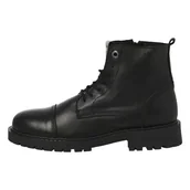 Półbuty męskie - JACK & JONES Jfwtremor Leather Boot Sn męskie buty sznurowane, antracytowy, 45 EU - miniaturka - grafika 1