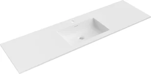 Mexen Otis umywalka wpuszczana w blat 161 x 46,5 cm, biała mat - 25181601 - Umywalki - miniaturka - grafika 1