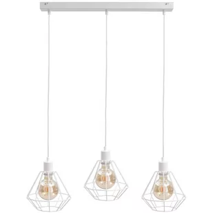 KET Industrialna LAMPA wisząca loftowa OPRAWA metalowy ZWIS druciaki biały KET461 - Lampy sufitowe - miniaturka - grafika 1