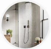 Lustra - Lustro łazienkowe Luna okrągłe z oświetleniem LED fi 70 cm BD art - miniaturka - grafika 1