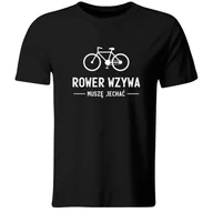 Koszulki męskie - GiTees, Koszulka Rower Wzywa, Muszę Jechać! T-Shirt na Prezent dla Rowerzysty, rozmiar L - miniaturka - grafika 1