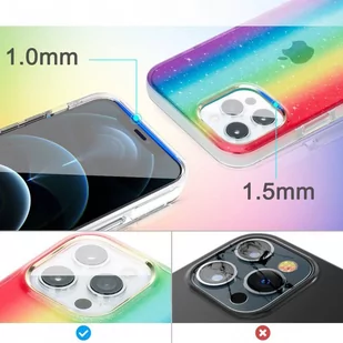 Kingxbar Ombre etui pokrowiec iPhone 12 Pro Max wielokolorowy - Etui i futerały do telefonów - miniaturka - grafika 4