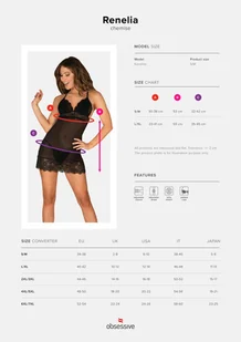 Koszulka Renelia + stringi GRATIS!!! Czarny (Rozmiar L/XL) - Piżamy damskie - miniaturka - grafika 5
