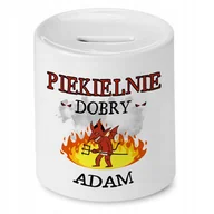 Skarbonki - Skarbonka Dla Adama na Urodziny Imieniny Prezent z Nadrukiem ze Zdjęciem + Opakowanie na prezent (wzór 01) - miniaturka - grafika 1