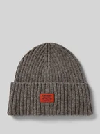 Czapki męskie - Czapka beanie z efektem prążkowania - miniaturka - grafika 1