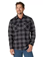 Koszule męskie - Wrangler Męska koszula z długim rękawem Plaid Fleece Shirt Jacket Button-Down - miniaturka - grafika 1