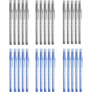 30 szt. x długopis BIC Round Stic Classic 1,0 mm: 15x niebieski + 15x czarny - Długopisy - miniaturka - grafika 1