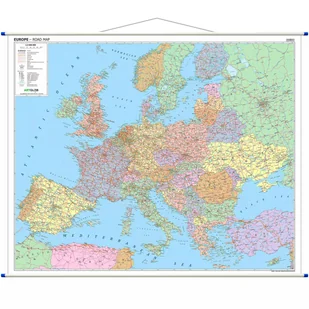 Europa. Mapa ścienna drogowa. Wersja angielska - Mapy i plansze edukacyjne - miniaturka - grafika 1