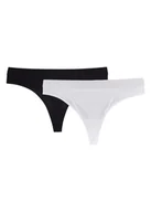 Majtki damskie - Majtki stringi League 2-pak Bloovii czarny, biały L - miniaturka - grafika 1