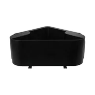 Półki łazienkowe - Koszyk łazienkowy pod prysznic narożny Easy czarny mat Sensea - miniaturka - grafika 1