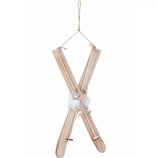 Zawieszka świąteczna Narty led beżowe - Ozdoby bożonarodzeniowe - miniaturka - grafika 1