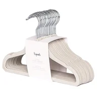 Łamigłówki - 3 Sprouts Wieszaki Welurowe dla Dzieci Gray 15 szt. - miniaturka - grafika 1