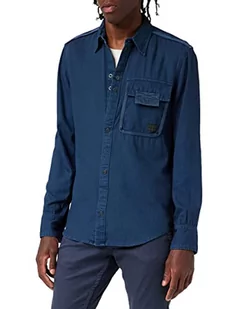 G-STAR RAW Męska koszula Bound Pocket Slim, Niebieski (Luna Blue Gd D20166-7647-c635), M - Koszule męskie - miniaturka - grafika 1