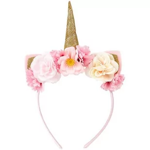 Souza! Opaska z kwiatami i złotym rogiem jednorożca - Zabawki kreatywne - miniaturka - grafika 3