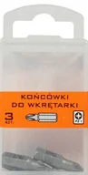 Akcesoria do urządzeń ogrodniczych - Końcówki Wkrętarki 25MM 3SZT PZ1 - miniaturka - grafika 1