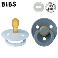 Smoczki uspokajające - Bibs Colour Symmetrical 2-Pack Baby Blue & Petrol S Smoczek Symetryczny Kauczuk Hevea - miniaturka - grafika 1