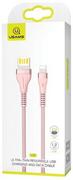 Kable USB - USAMS Kabel pleciony U33 lightning 1,2m 2A Fast Charging różowy/pink SJ360USB03 (US-SJ360) - miniaturka - grafika 1