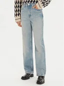 Spodnie damskie - Tommy Hilfiger Jeansy WW0WW42812 Niebieski Straight Fit - miniaturka - grafika 1