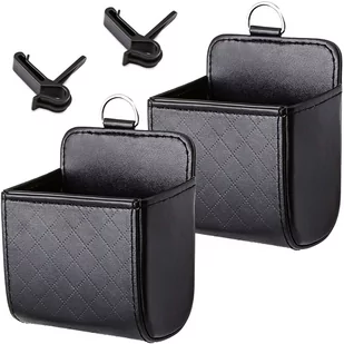 2x Organizer samochodowy na kratkę uchwyt zaczep do kratki auta samochodu box Alogy Car Air Vent Czarny - Części i akcesoria do laptopów - miniaturka - grafika 1