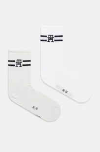 Tommy Hilfiger skarpetki 2-pack damskie kolor biały 701229864 - Skarpetki damskie - miniaturka - grafika 1