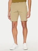 Spodenki męskie - Calvin Klein Szorty materiałowe Modern Twill K10K114063 Beżowy Slim Fit - miniaturka - grafika 1