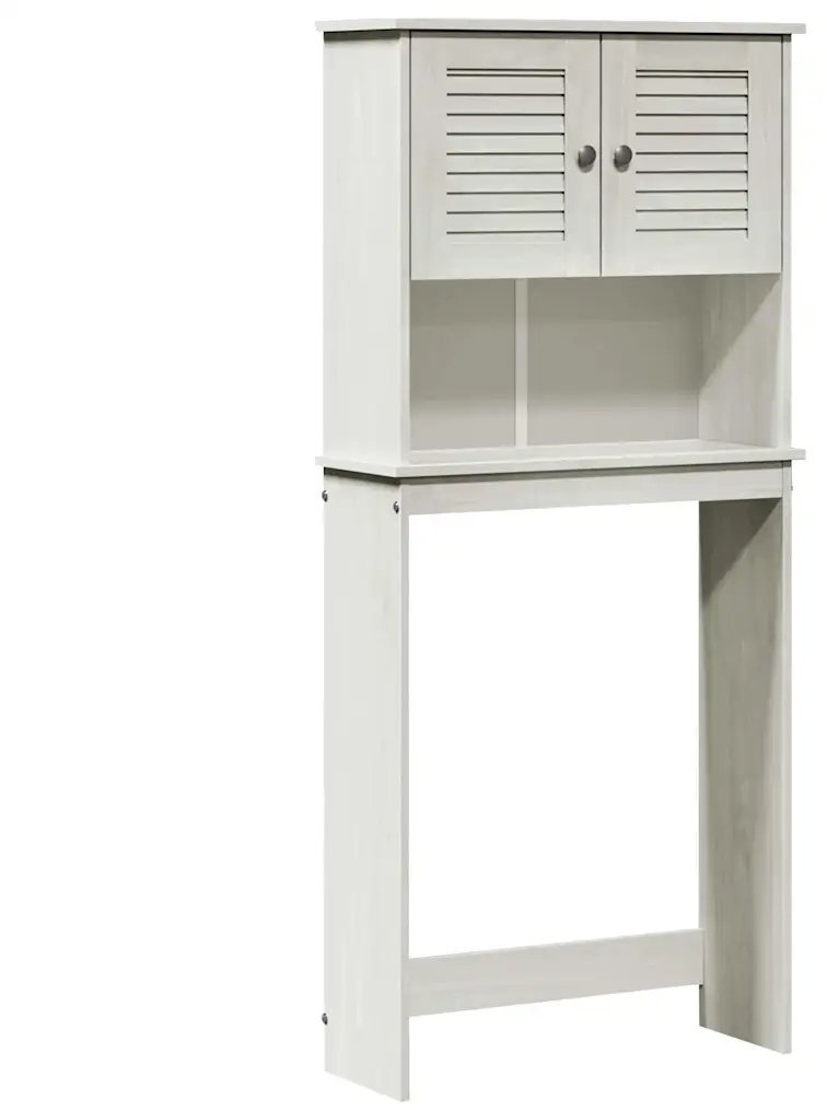Szafka na pralkę Biały 72.5 x 27 x 161 cm Lite drewno sosnowe