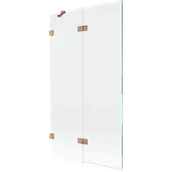 Parawany nawannowe - Mexen Lunar parawan nawannowy 2-skrzydłowy lewy 100 x 150 cm, transparent, miedź szczotkowana - 897-100-100-65-00-L - miniaturka - grafika 1